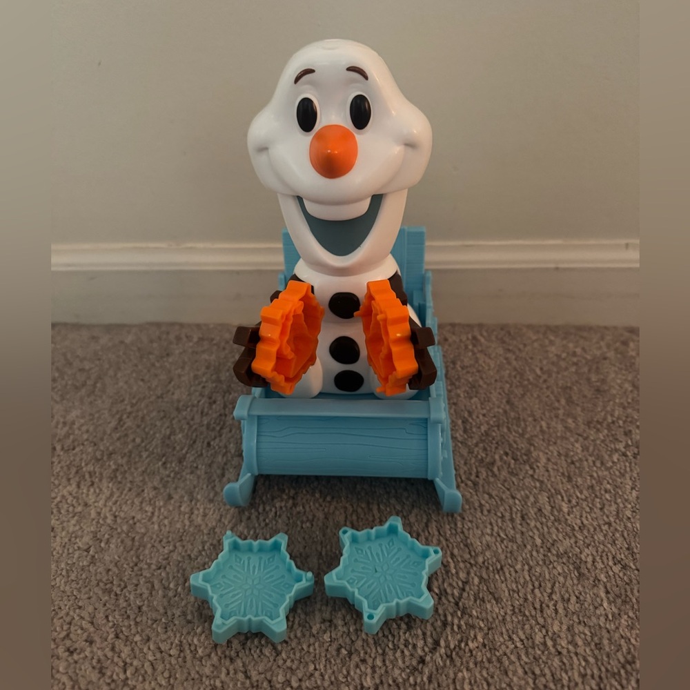 Blue and White Snowman Cookie Press Toy - Kids Toys